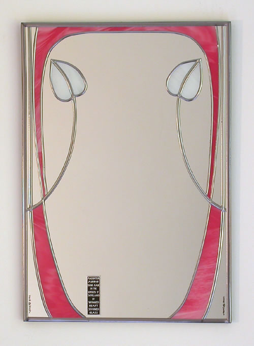 Mackintosh Mirror Bud & swirls Pink